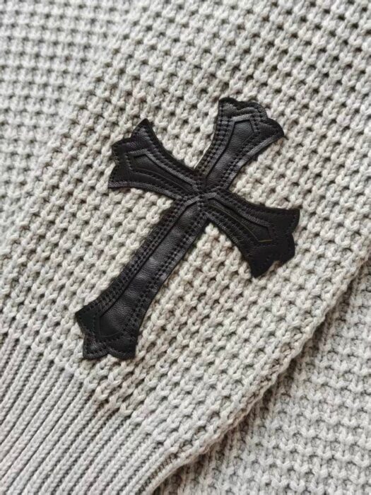 크롬하츠 소매 십자가 캐시미어 혼방 니트 그레이 레플리카 미러급 SA급 S급 고퀄리티 하이엔드 최상급 의류 [남성여성공용] 15