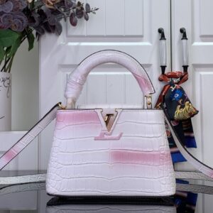 루이비통 카퓌신 미니 악어무늬 화이트 핑크 레플리카 미러급 SA급 S급 고퀄리티 최상급 하이엔드 가방 [여성]