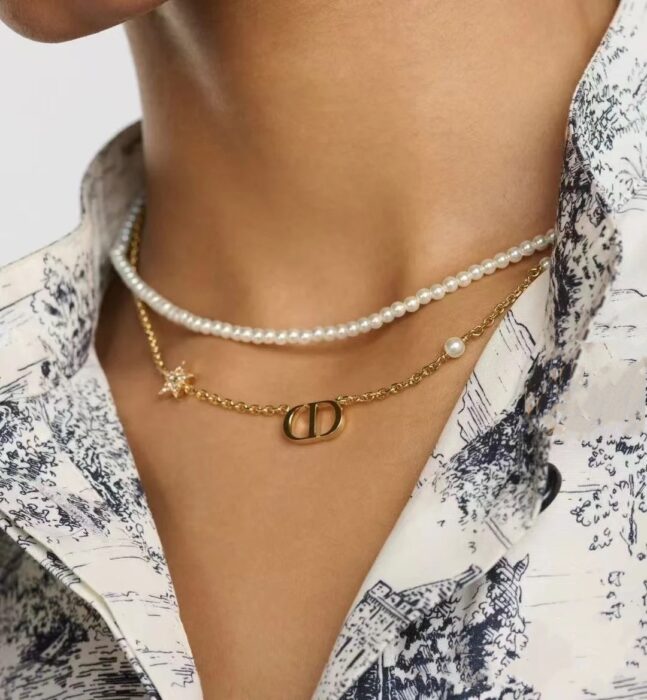 디올 Petit CD 진주 이중 목걸이 레플리카 미러급 SA급 S급 고퀄리티 최상급 하이엔드 악세사리 [여성]