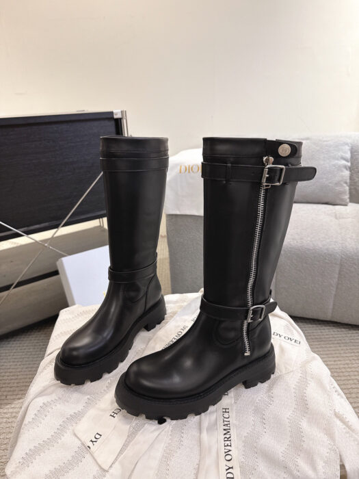 디올 레더 D 스코츠 지퍼 롱 부츠 블랙 레플리카 미러급 SA급 S급 고퀄리티 최상급 하이엔드 신발 [여성] 3