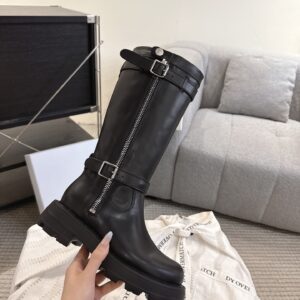 디올 레더 D 스코츠 지퍼 롱 부츠 블랙 레플리카 미러급 SA급 S급 고퀄리티 최상급 하이엔드 신발 [여성]