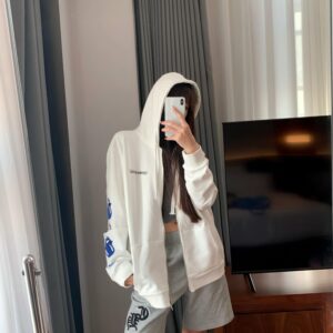 크롬하츠 블루 입 모노그램 후드집업 화이트 레플리카 미러급 SA급 S급 고퀄리티 하이엔드 최상급 의류 [남성여성공용]