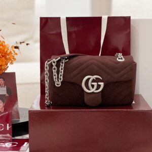구찌 GG 마몽 스몰 숄더백 스웨이드 브라운 837280 레플리카 미러급 SA급 S급 고퀄리티 최상급 하이엔드 가방 [여성]