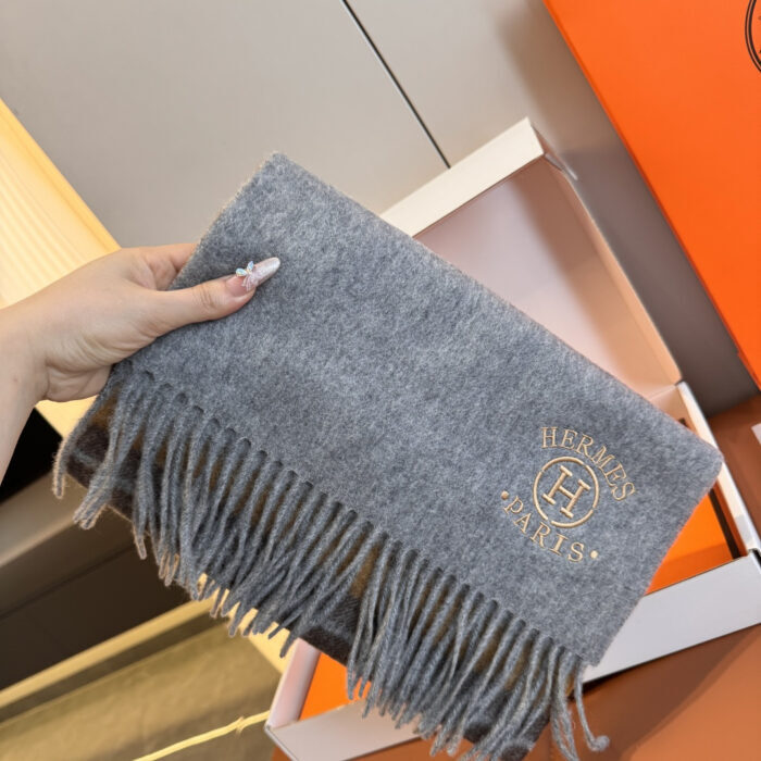 에르메스 H 자수 캐시미어 배색 스카프 옐로우 레플리카 미러급 SA급 S급 고퀄리티 최상급 하이엔드 [남성여성공용] 4