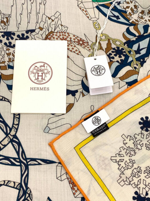 에르메스 아트 동물 스퀘어 스카프 아이보리 70%캐시미어 30%실크 레플리카 미러급 SA급 S급 고퀄리티 최상급 하이엔드 [여성] 8