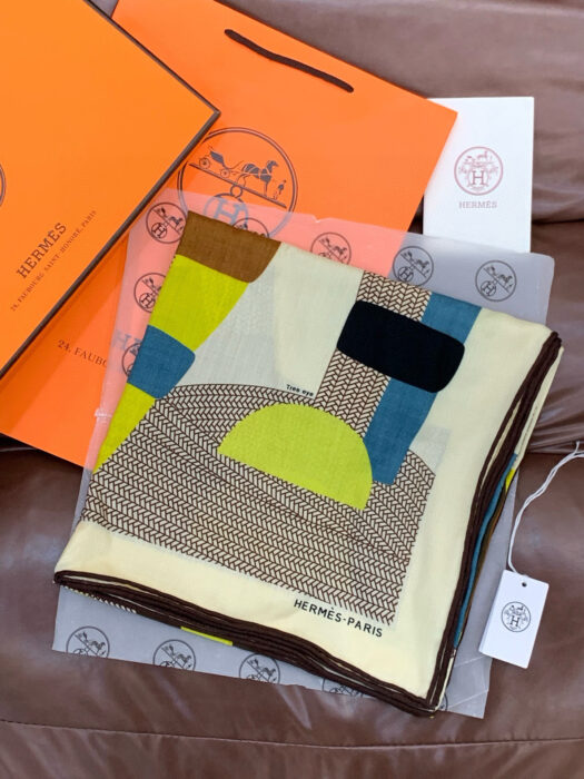 에르메스 점보 기하 말 배색 스퀘어 스카프 70%캐시미어 30%실크 레플리카 미러급 SA급 S급 고퀄리티 최상급 하이엔드 [남성여성공용] 7