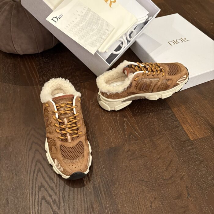 디올 알프스 디올 크로노 스니커즈 메쉬 앤 스웨이드 카프스킨 브라운 레플리카 미러급 SA급 S급 고퀄리티 최상급 하이엔드 신발 [여성] 2