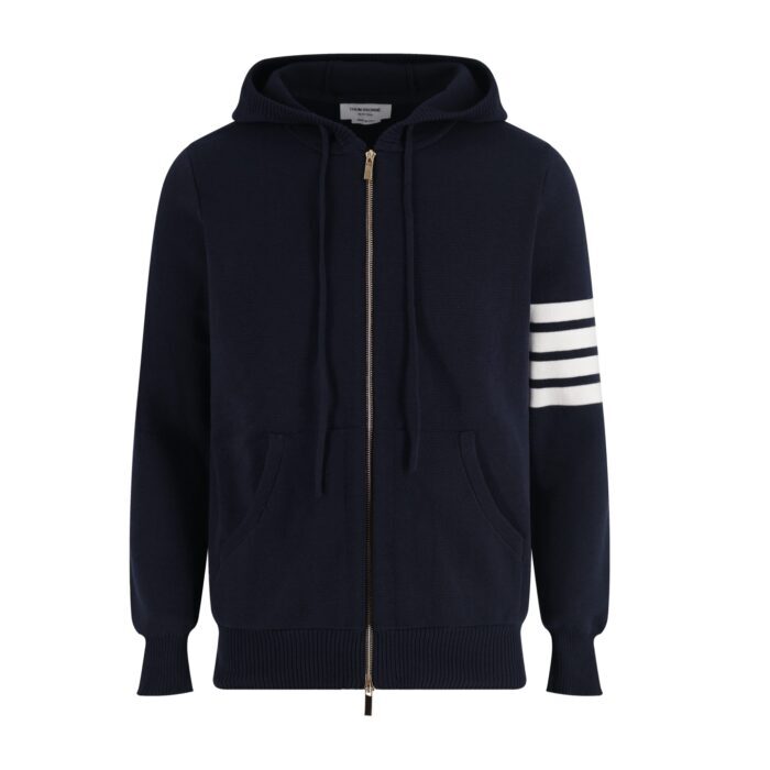 톰브라운 양털 사선 니트 후드집업 네이비 레플리카 미러급 SA급 S급 고퀄리티 하이엔드 최상급 의류 [남성여성공용] 3