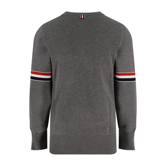 톰브라운 소매 띠 자카드 양털 니트 그레이 레플리카 미러급 SA급 S급 고퀄리티 하이엔드 최상급 의류 [남성여성공용] 4