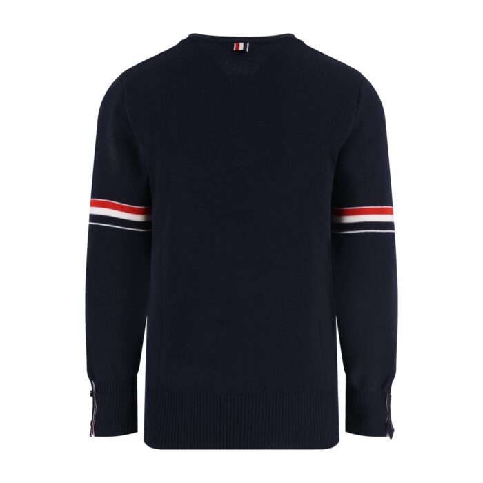 톰브라운 소매 띠 자카드 양털 니트 네이비 레플리카 미러급 SA급 S급 고퀄리티 하이엔드 최상급 의류 [남성여성공용] 4