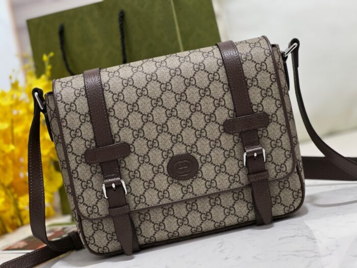 구찌 GG 슈프림 메신저백 베이지 에보니 658542 레플리카 미러급 SA급 S급 고퀄리티 최상급 하이엔드 가방 [남성여성공용] 6