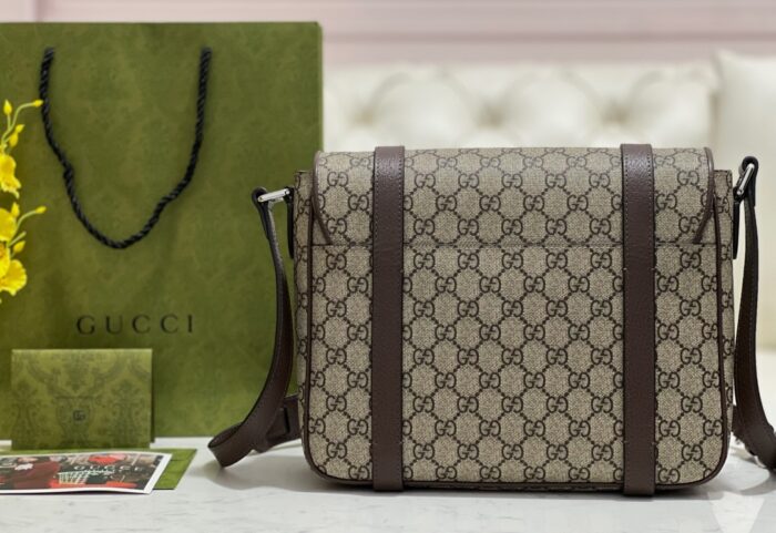 구찌 GG 슈프림 메신저백 베이지 에보니 658542 레플리카 미러급 SA급 S급 고퀄리티 최상급 하이엔드 가방 [남성여성공용] 3
