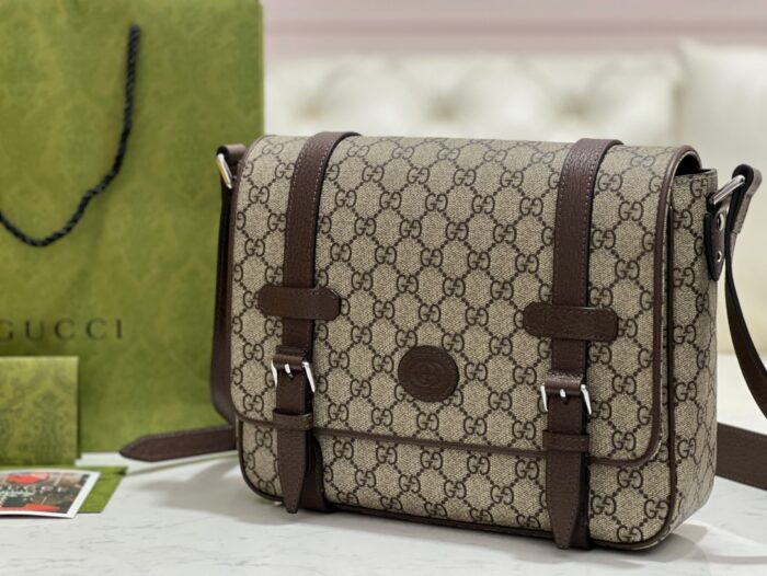구찌 GG 슈프림 메신저백 베이지 에보니 658542 레플리카 미러급 SA급 S급 고퀄리티 최상급 하이엔드 가방 [남성여성공용] 5