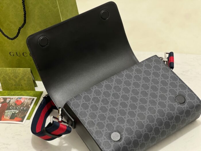 구찌 GG 크로스바디백 블랙 슈프림 771167 레플리카 미러급 SA급 S급 고퀄리티 최상급 하이엔드 가방 [남성여성공용] 7