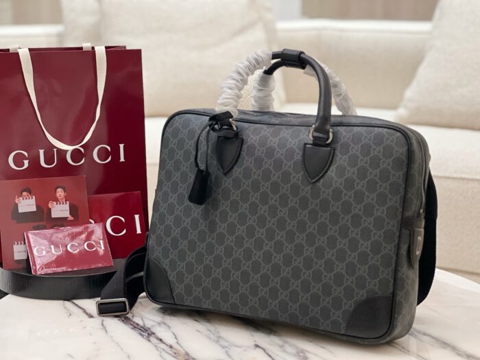 구찌 GG 엠블럼 미디움 브리프케이스 블랙 821149 레플리카 미러급 SA급 S급 고퀄리티 최상급 하이엔드 가방 [남성] 4