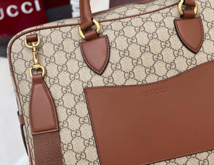 구찌 GG 엠블럼 미디움 브리프케이스 베이지 다크 브라운 821149 레플리카 미러급 SA급 S급 고퀄리티 최상급 하이엔드 가방 [남성] 5