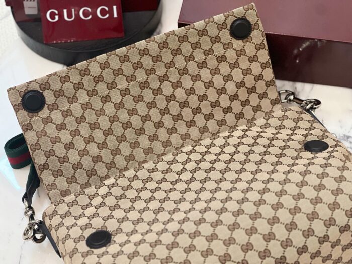 구찌 미디움 GG 크로스바디백 웹 베이지 다크 브라운 821616 레플리카 미러급 SA급 S급 고퀄리티 최상급 하이엔드 가방 [남성여성공용] 5
