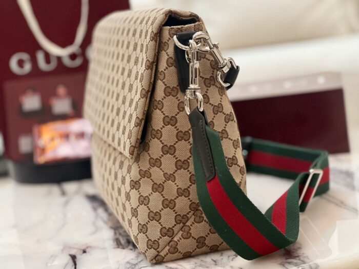 구찌 미디움 GG 크로스바디백 웹 베이지 다크 브라운 821616 레플리카 미러급 SA급 S급 고퀄리티 최상급 하이엔드 가방 [남성여성공용] 4