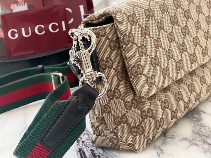 구찌 스몰 GG 크로스바디 백 웹 베이지 다크 브라운 821617 레플리카 미러급 SA급 S급 고퀄리티 최상급 하이엔드 가방 [남성여성공용] 8