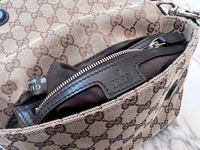 구찌 스몰 GG 크로스바디 백 웹 베이지 다크 브라운 821617 레플리카 미러급 SA급 S급 고퀄리티 최상급 하이엔드 가방 [남성여성공용] 3