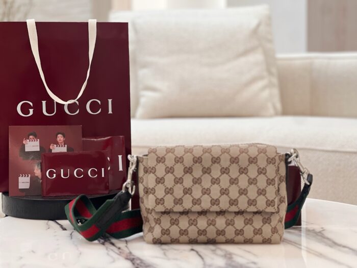 구찌 스몰 GG 크로스바디 백 웹 베이지 다크 브라운 821617 레플리카 미러급 SA급 S급 고퀄리티 최상급 하이엔드 가방 [남성여성공용]