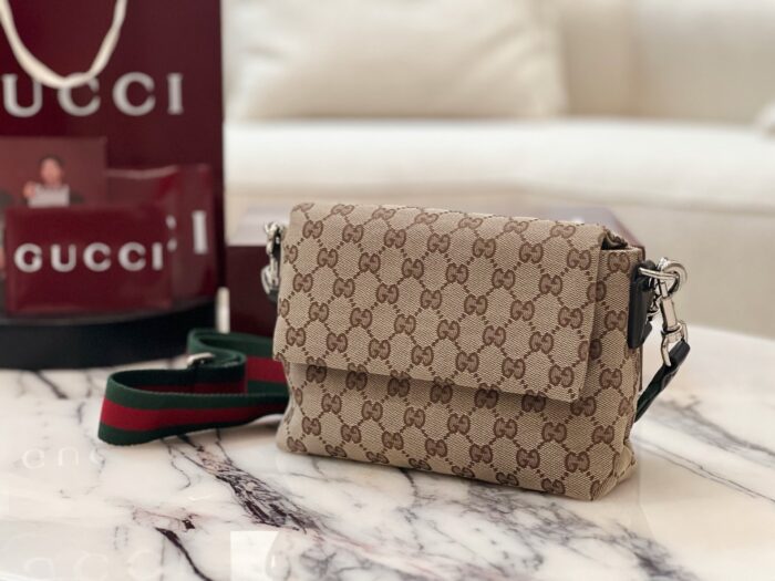 구찌 스몰 GG 크로스바디 백 웹 베이지 다크 브라운 821617 레플리카 미러급 SA급 S급 고퀄리티 최상급 하이엔드 가방 [남성여성공용] 4