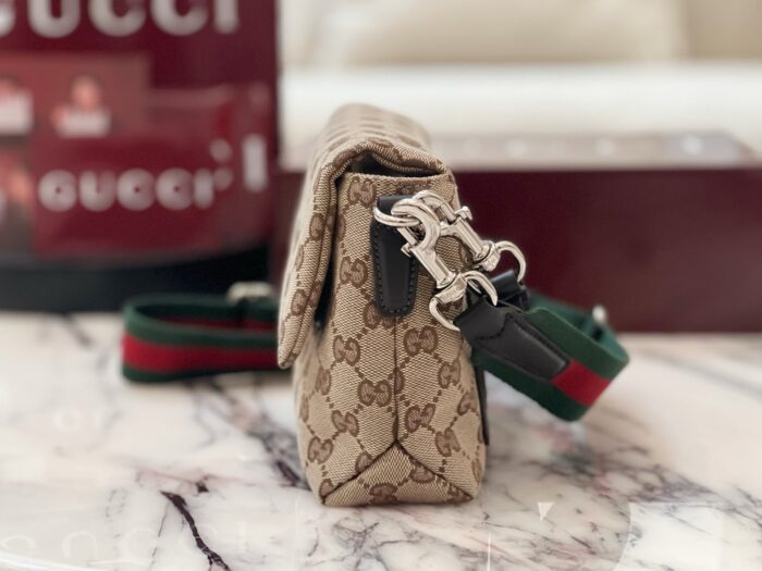 구찌 스몰 GG 크로스바디 백 웹 베이지 다크 브라운 821617 레플리카 미러급 SA급 S급 고퀄리티 최상급 하이엔드 가방 [남성여성공용] 5