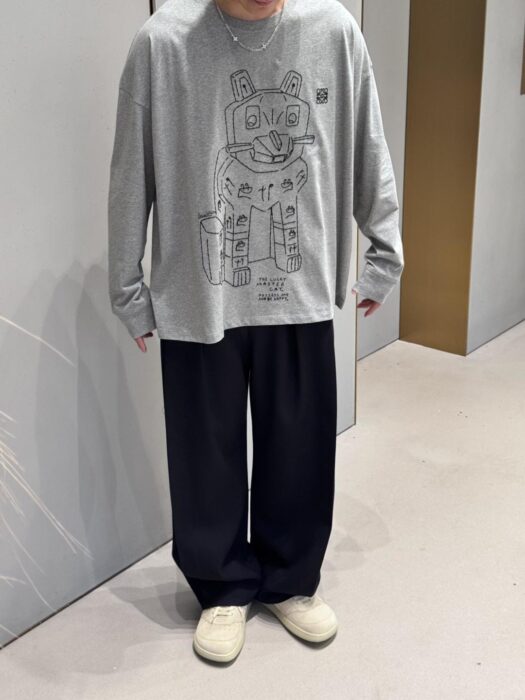 로에베 고양이 프린트 긴팔티 그레이 레플리카 미러급 SA급 S급 고퀄리티 하이엔드 최상급 의류 [남성여성공용] 2