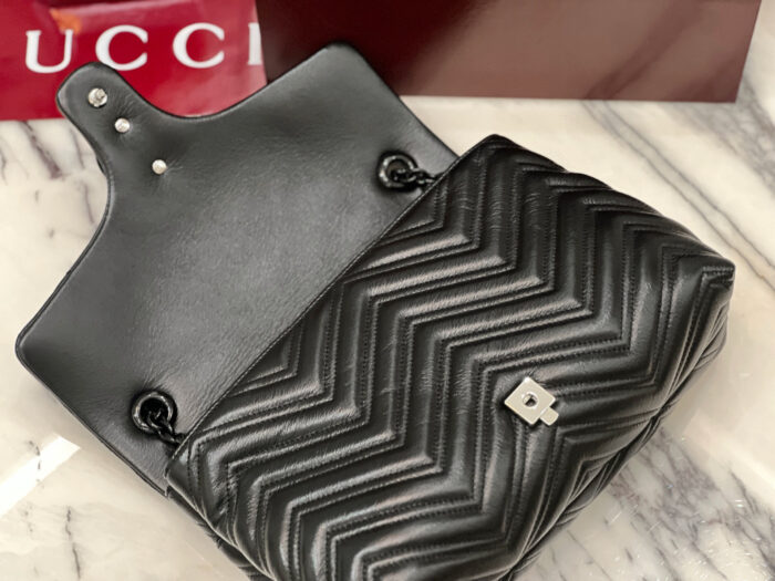 구찌 GG 마몽 미디엄 숄더백 블랙 850676 레플리카 미러급 SA급 S급 고퀄리티 최상급 하이엔드 가방 [여성] 8