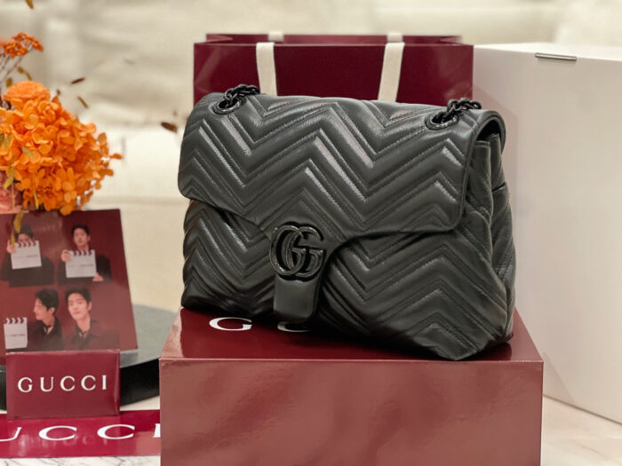 구찌 GG 마몽 미디엄 숄더백 블랙 850676 레플리카 미러급 SA급 S급 고퀄리티 최상급 하이엔드 가방 [여성] 4