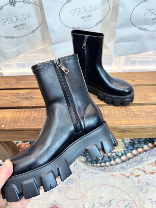 프라다 레더 지퍼 앵클 부츠 블랙 5.5cm 레플리카 미러급 SA급 S급 고퀄리티 최상급 하이엔드 신발 [여성] 2