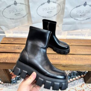 프라다 레더 지퍼 앵클 부츠 블랙 5.5cm 레플리카 미러급 SA급 S급 고퀄리티 최상급 하이엔드 신발 [여성]