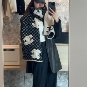 샤넬 점보 CC로고 체크 스카프 블랙 레플리카 미러급 SA급 S급 고퀄리티 최상급 하이엔드 [남성여성공용]
