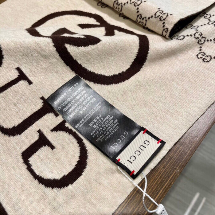 구찌 GG로고 모노그램 캐시미어 스카프 브라운 레플리카 미러급 SA급 S급 고퀄리티 최상급 하이엔드 [남성여성공용] 8