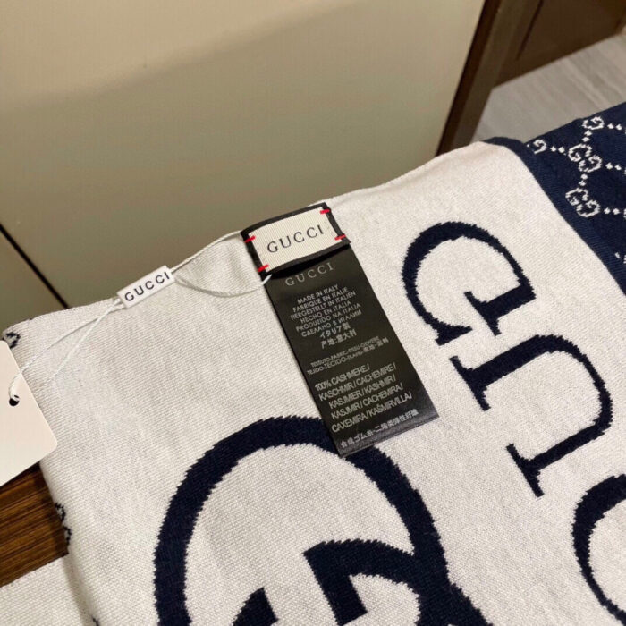 구찌 GG로고 모노그램 캐시미어 스카프 네이비 레플리카 미러급 SA급 S급 고퀄리티 최상급 하이엔드 [남성여성공용] 8