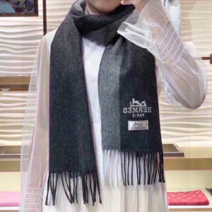에르메스 배색 베이직 스카프 다크 그레이 캐시미어 레플리카 미러급 SA급 S급 고퀄리티 최상급 하이엔드 [남성여성공용]