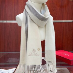 로로피아나 자수 태슬 스카프 아이보리 캐시미어 100% 레플리카 미러급 SA급 S급 고퀄리티 최상급 하이엔드 [남성여성공용]