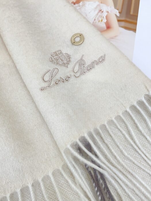 로로피아나 자수 태슬 스카프 아이보리 캐시미어 100% 레플리카 미러급 SA급 S급 고퀄리티 최상급 하이엔드 [남성여성공용] 6