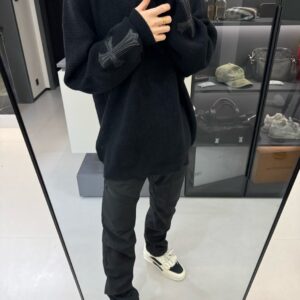 크롬하츠 소매 십자가 캐시미어 혼방 니트 블랙 레플리카 미러급 SA급 S급 고퀄리티 하이엔드 최상급 의류 [남성여성공용]