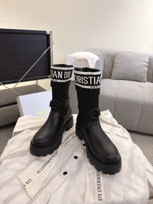 디올 D-메이저 앵클 부츠 카프스킨 앤 테크니컬 니트 블랙 레플리카 미러급 SA급 S급 고퀄리티 최상급 하이엔드 신발 [여성] 2