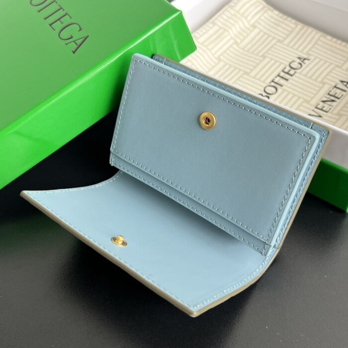 보테가베네타 인트레치아토 명함 케이스 배색 올리브 블루 667141 레플리카 미러급 SA급 S급 고퀄리티 최상급 하이엔드 지갑 [남성여성공용] 3