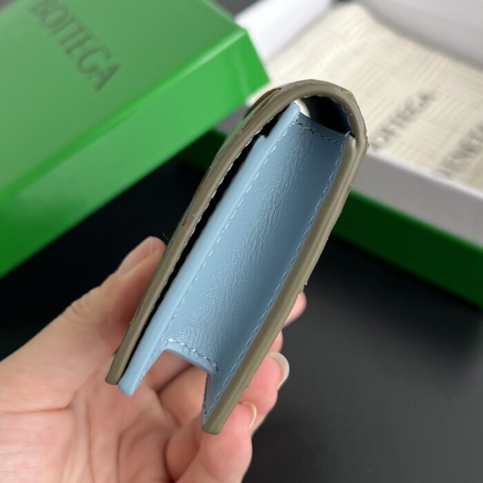 보테가베네타 인트레치아토 명함 케이스 배색 올리브 블루 667141 레플리카 미러급 SA급 S급 고퀄리티 최상급 하이엔드 지갑 [남성여성공용] 6