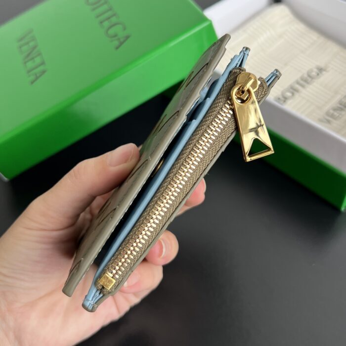 보테가베네타 스몰 인트레치아토 폴더형 지갑 742330 배색 올리브 블루 레플리카 미러급 SA급 S급 고퀄리티 최상급 하이엔드 지갑 [남성여성공용] 6