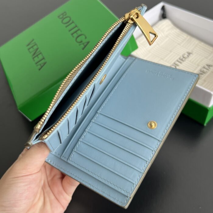 보테가베네타 인트레치아토 반지갑 749940 배색 올리브 블루 레플리카 미러급 SA급 S급 고퀄리티 최상급 하이엔드 지갑 [남성여성공용] 6