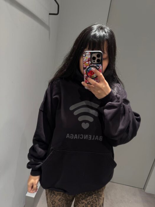 발렌시아가 하트 와이파 후드티 블랙 레플리카 미러급 SA급 S급 고퀄리티 하이엔드 최상급 의류 [남성여성공용] 2