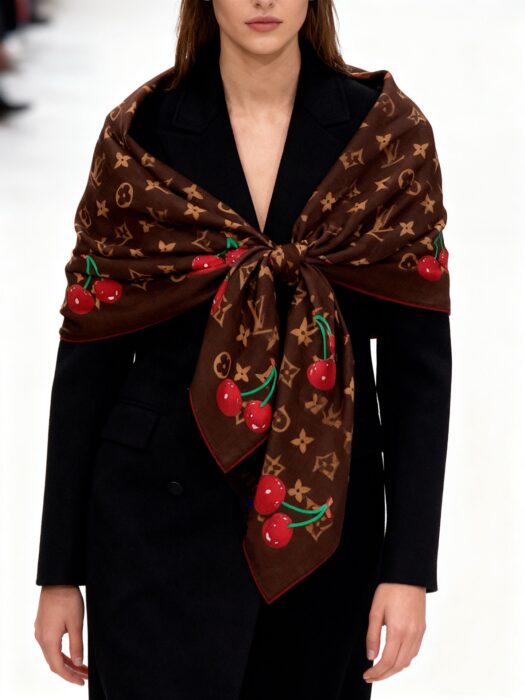 루이비통 X TM 세리즈 모노그램 스퀘어 스카프 캐시미어 레플리카 미러급 SA급 S급 고퀄리티 최상급 하이엔드 [여성] 2