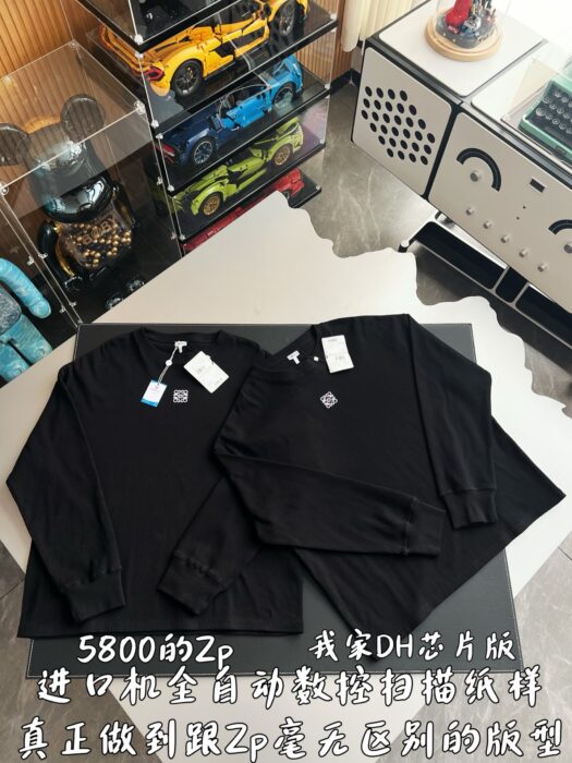 로에베 로고 자수 긴팔티 블랙 레플리카 미러급 SA급 S급 고퀄리티 하이엔드 최상급 의류 [남성여성공용] 5