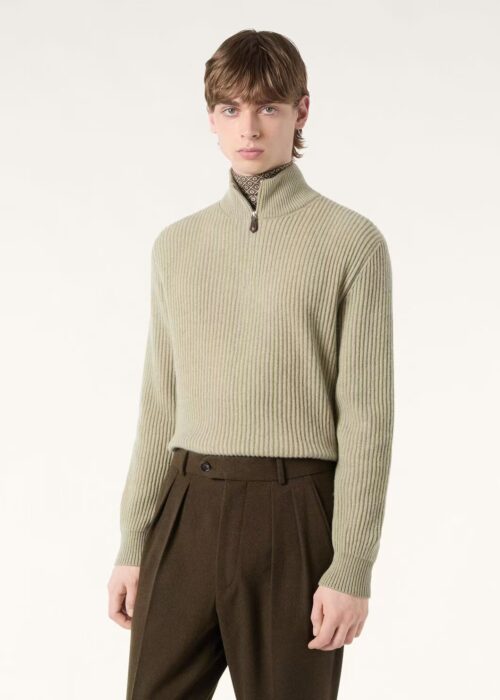 로로피아나 Plane 트리 양털 반지퍼 니트 베이지 레플리카 미러급 SA급 S급 고퀄리티 하이엔드 최상급 의류 [남성]