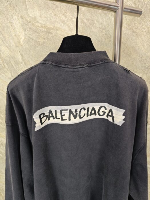 발렌시아가 마스킹 테이프 긴팔티 차콜 레플리카 미러급 SA급 S급 고퀄리티 하이엔드 최상급 의류 [남성] 6