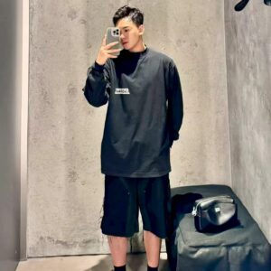 발렌시아가 마스킹 테이프 긴팔티 차콜 레플리카 미러급 SA급 S급 고퀄리티 하이엔드 최상급 의류 [남성]